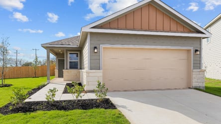 A house with a garage.