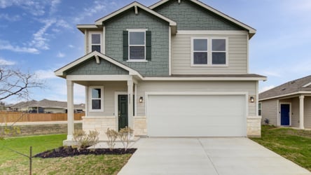 A house with a garage.