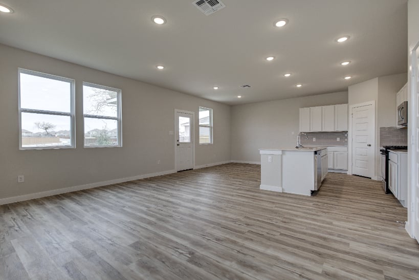 A large empty kitchen.