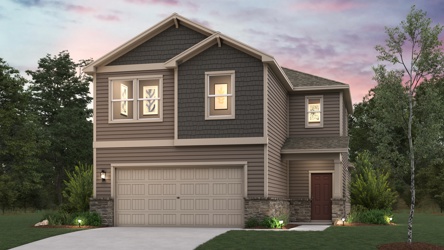 A house with a garage.