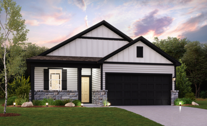 Foxglove Plan Elevation B at Boardwalk at Hunter's Way in St. Hedwig, TX by Century Communities
