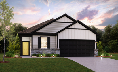 Lantana Plan Elevation B at Boardwalk at Hunter's Way in St. Hedwig, TX by Century Communities