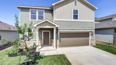 A house with a garage.