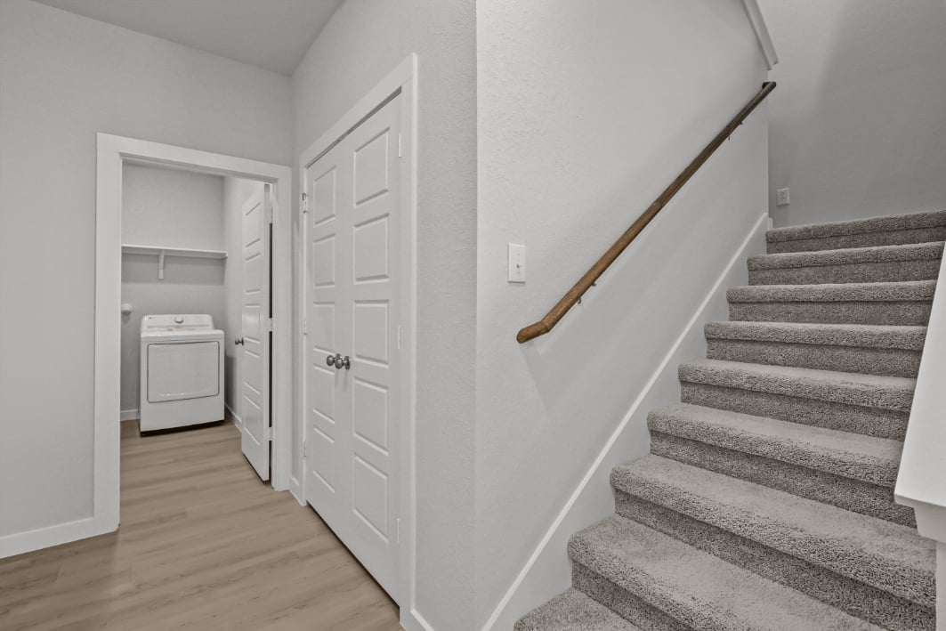 A staircase in a house.