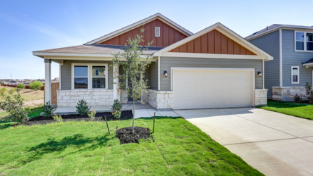 A house with a garage.