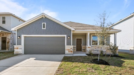 A house with a garage.