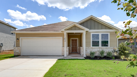A house with a garage.
