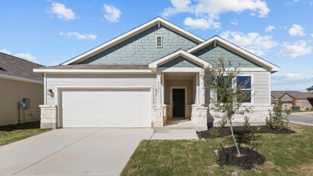 A house with a garage.