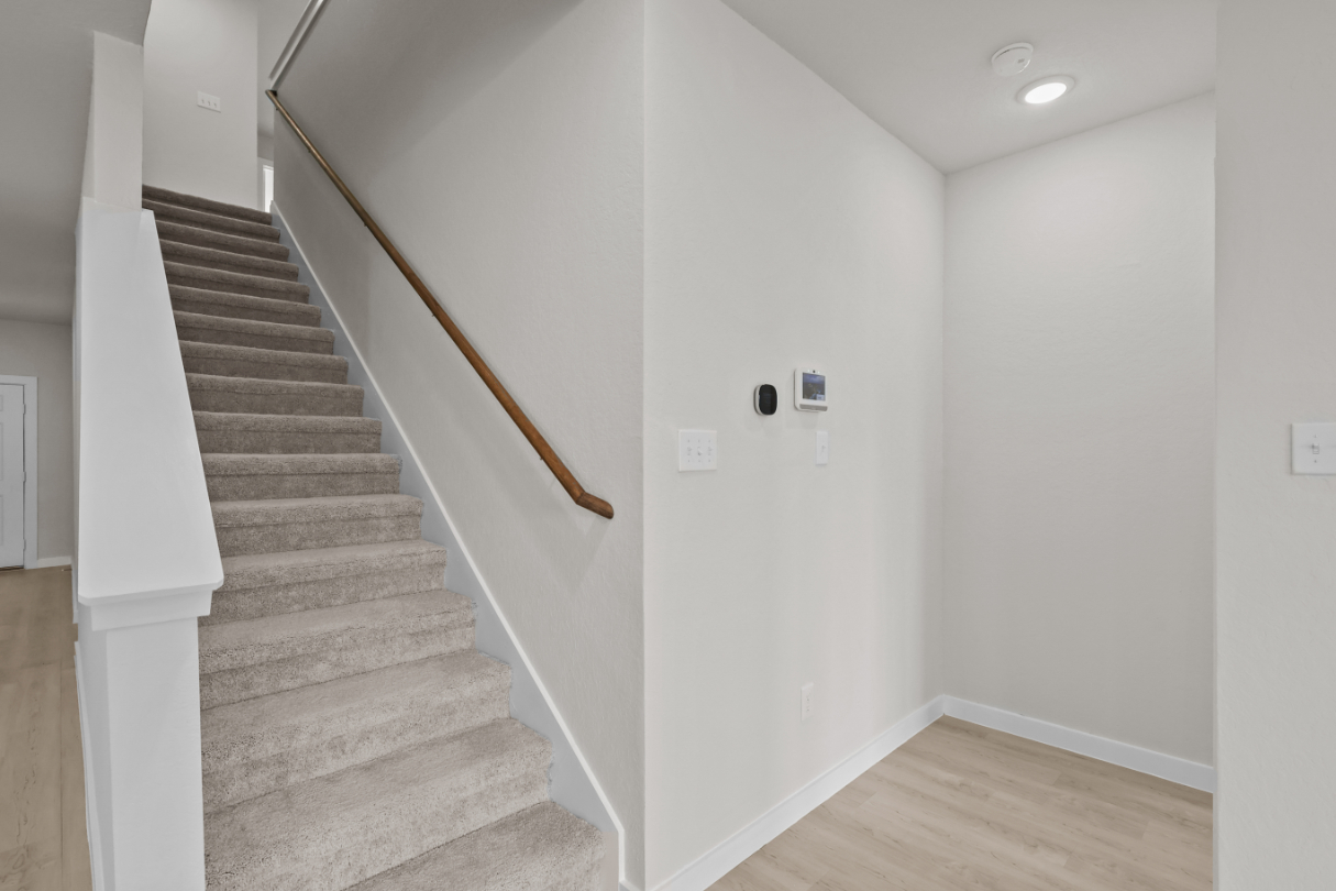 A staircase in a house.