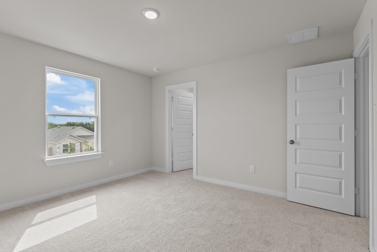 A room with white doors.