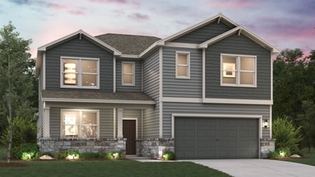 A house with a garage.