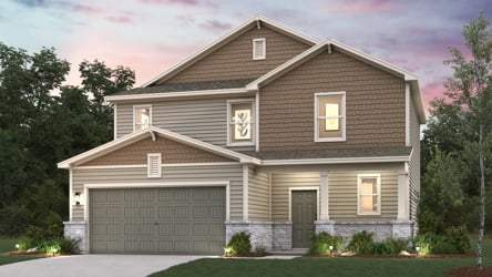 A house with a garage.