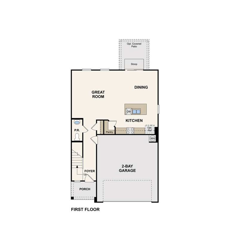 Emory plan first floor at Los Altos in San Antonio, TX by Century Communities