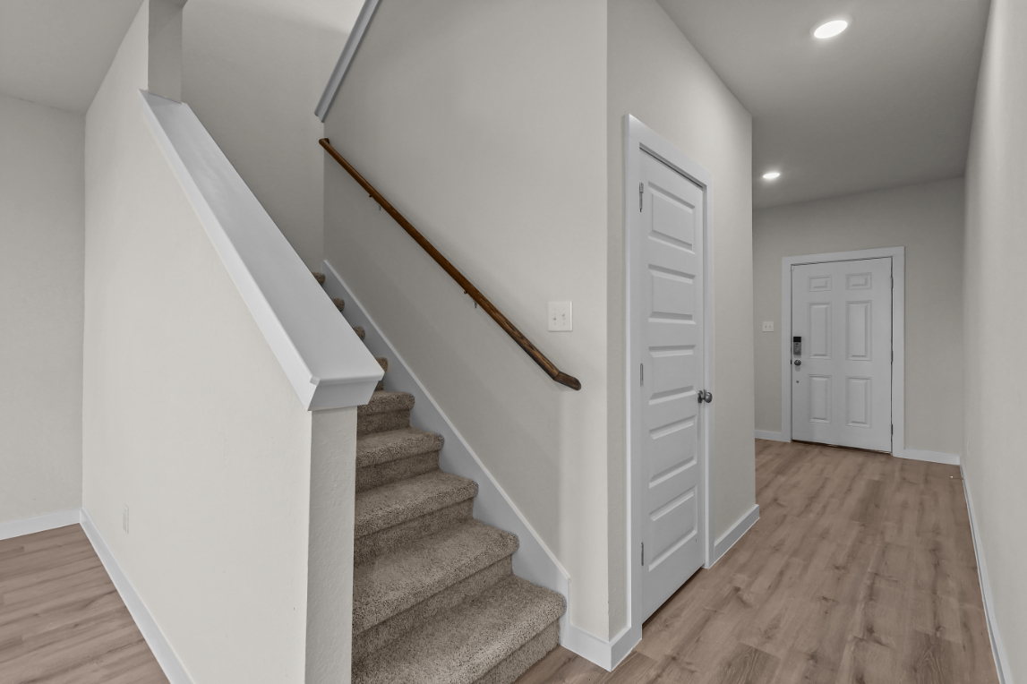A staircase in a house.