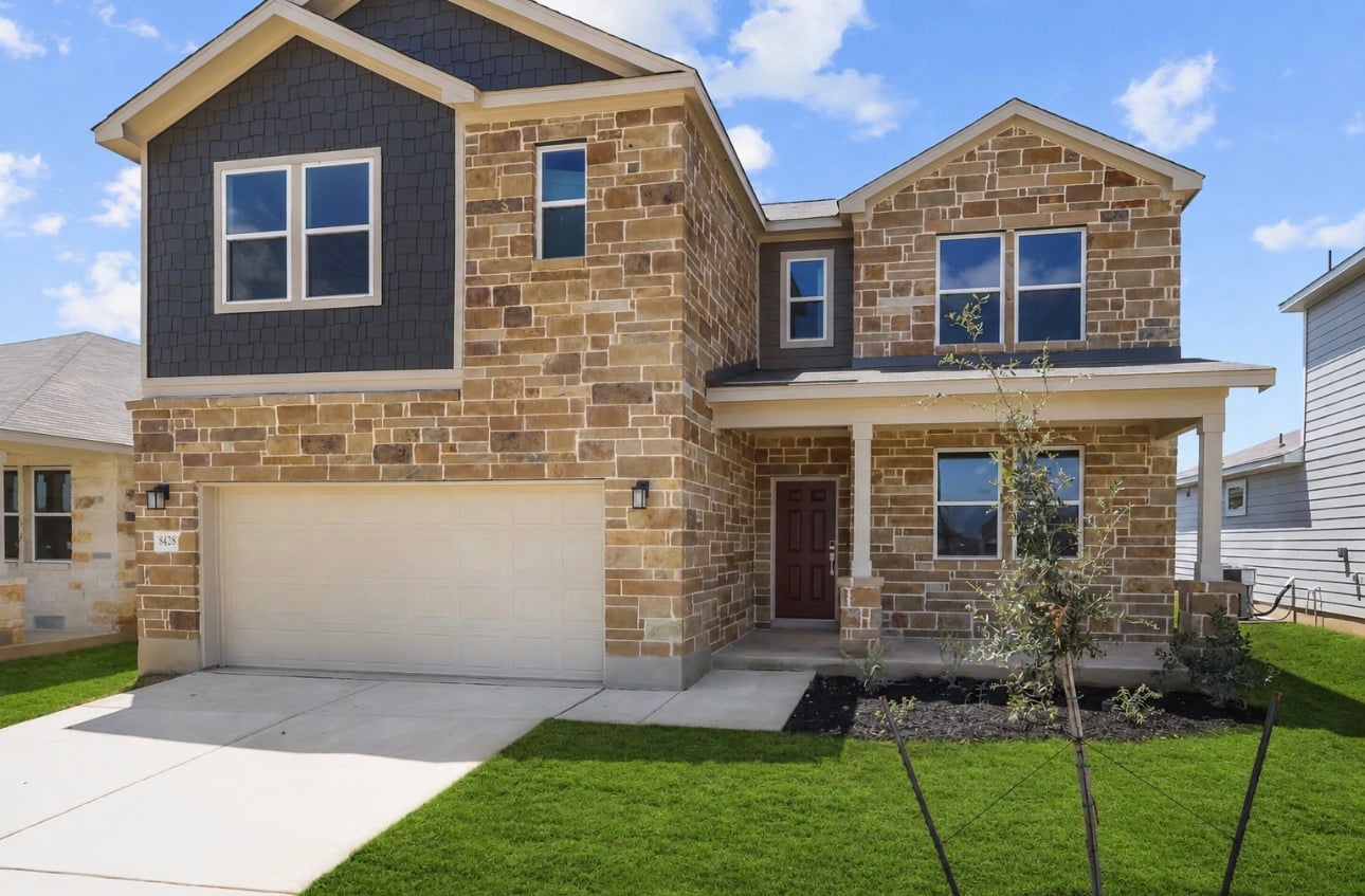 A large brick house.