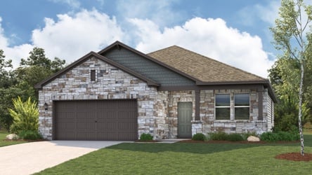 A house with a garage.