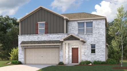 A house with a garage.