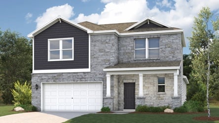 A house with a garage.