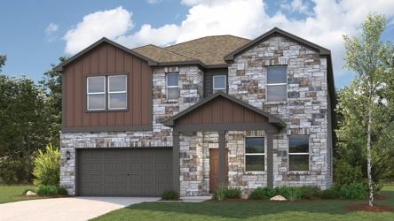 A house with a garage.