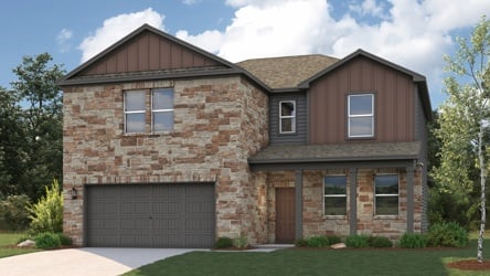 A house with a garage.