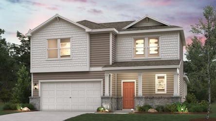 A house with a garage.