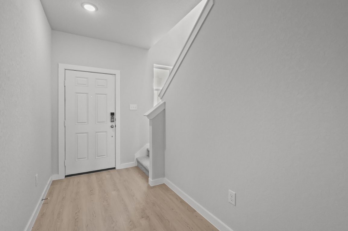 A room with white walls.