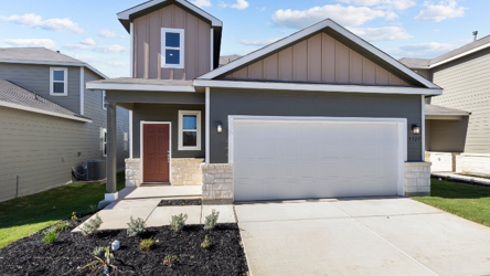 A house with a garage.