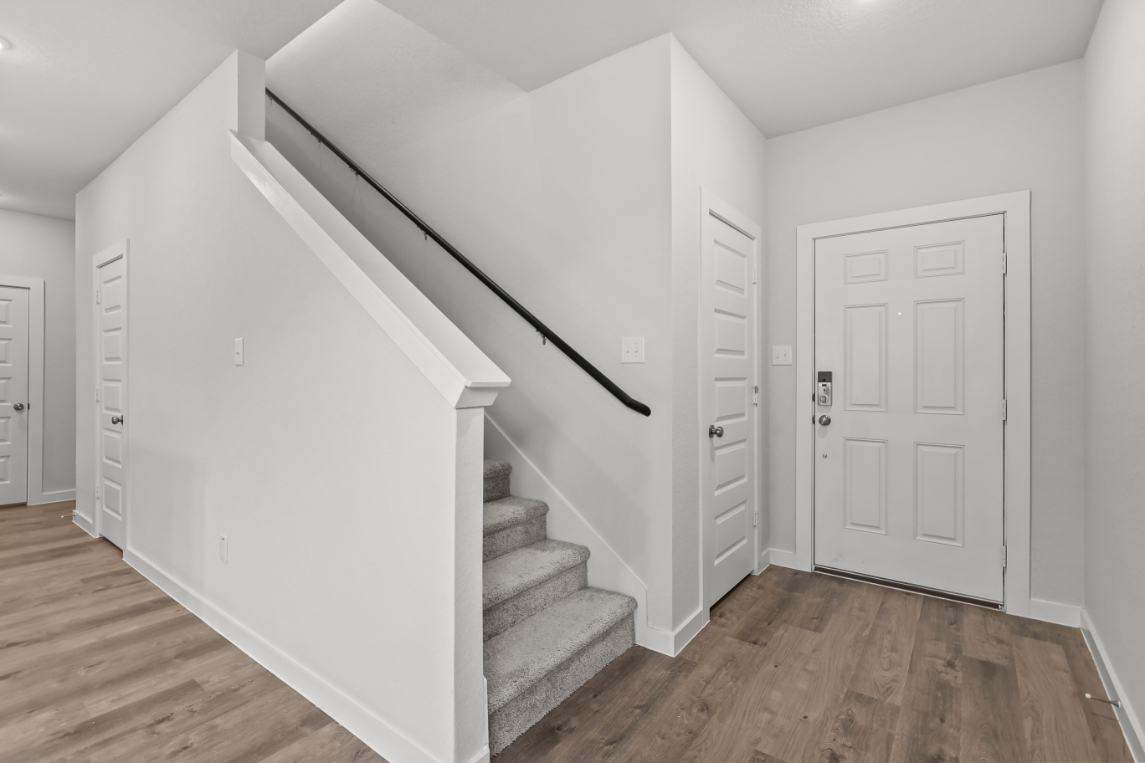A staircase in a house.