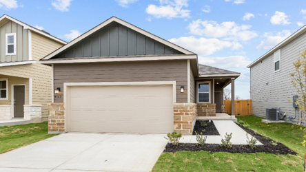 A house with a garage.