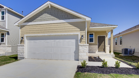 A house with a garage.
