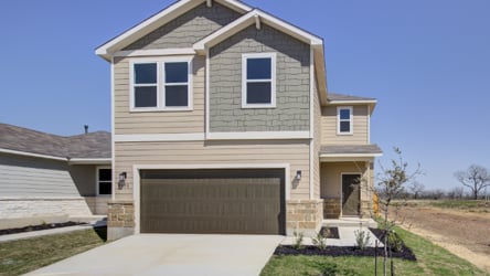 A house with a garage.
