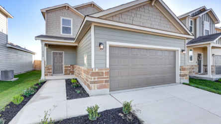 A house with a garage.