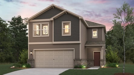 A house with a garage.