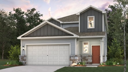 A house with a garage.