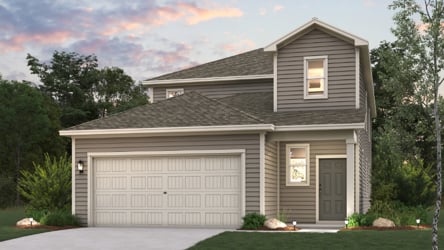 A house with a garage.