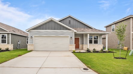 A house with a garage.