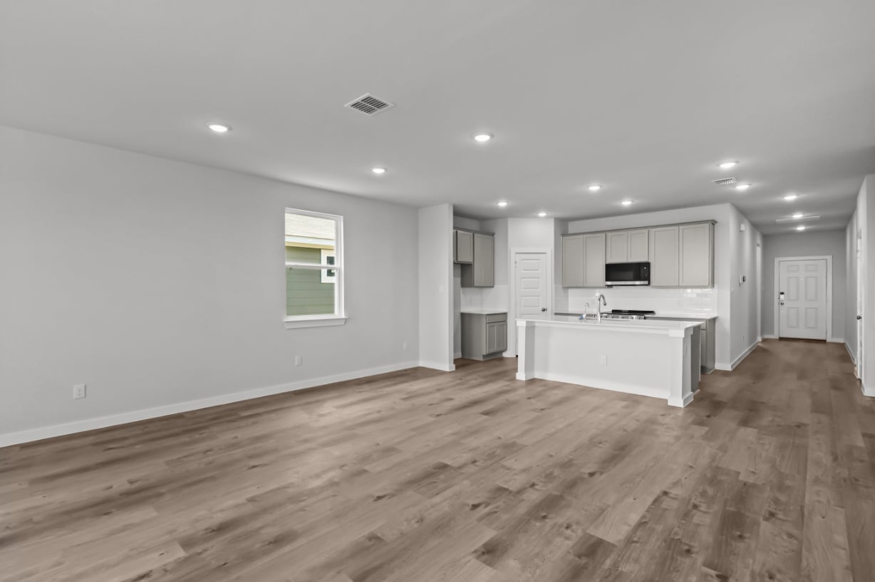 A large empty kitchen.