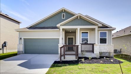 A house with a garage.