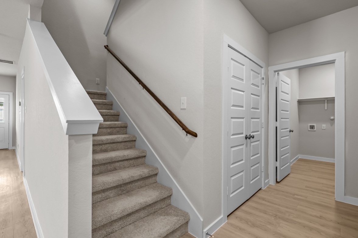 A staircase in a house.