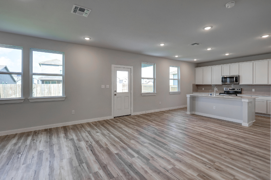 A large empty kitchen.