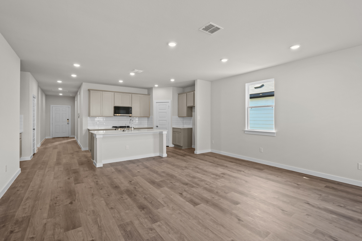 A large empty kitchen.