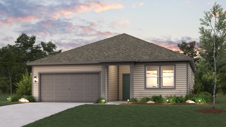 A house with a garage.