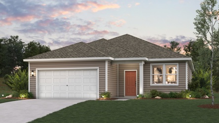 A house with a garage.