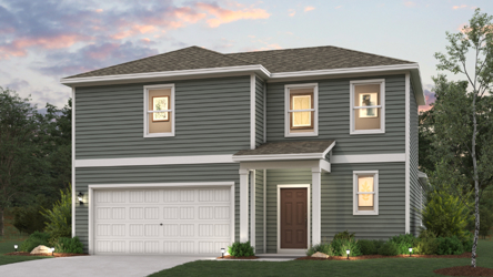 A house with a garage.