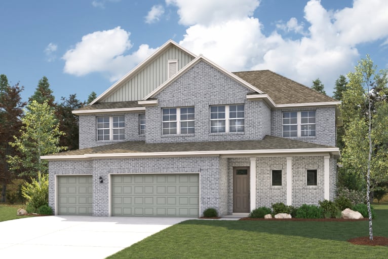 A house with a garage.
