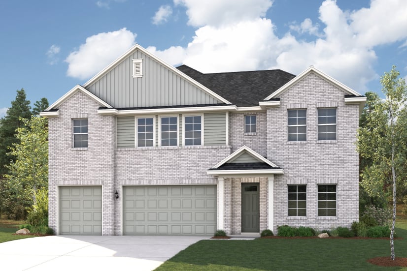 A house with a garage.