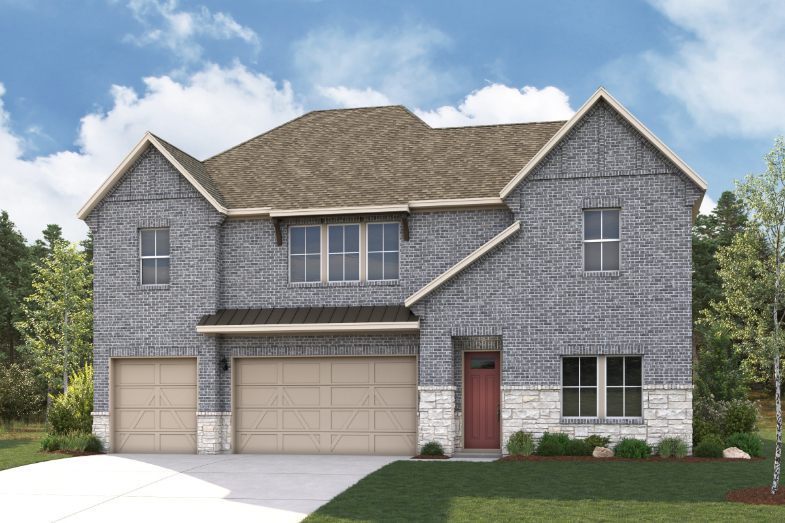 A house with a garage.