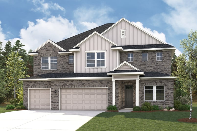 A house with a garage.