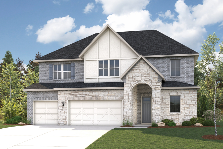 A house with a garage.