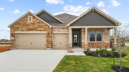 A house with a garage.